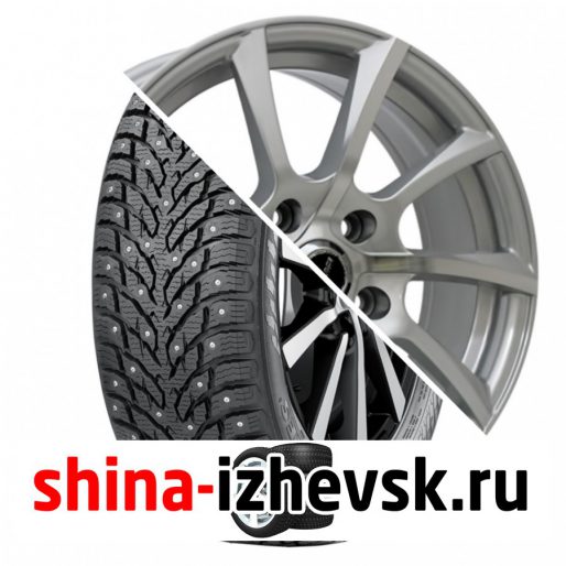 Колесо в сборе Nokian Hakkapeliitta 9 205/65 R16 T 95 + X-Race AF14 6.5xR16 5×114.3 ET45 DIA60.1 Серебристый полностью полированный в Ижевске